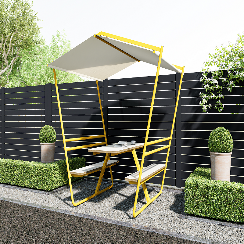  Integrated Picnic Table with Canopy Shade