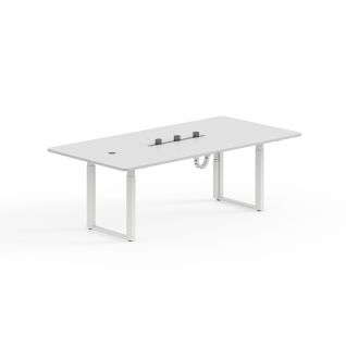 2400×1200 LINAK DL5 Four-Leg Height Adjustable Conference Table | FortuneRise