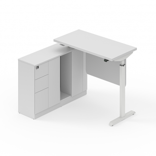 LINAK DL5 Integrated Cabinet Executive Height Adjustable Desk | FortuneRise